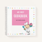 "MIJN EERSTE COOKBOOK" Kinder laptop met ruggengra Notitieboek (Voorkant)