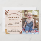 Mijn Eerste Cowboy Rodeo 1e Verjaardag  Kaart (Voorkant)