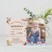 Mijn Eerste Cowboy Rodeo 1e Verjaardag  Kaart (Staand voorkant)