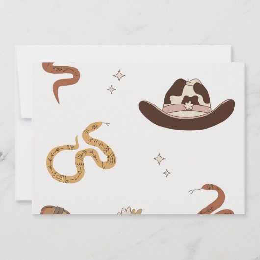 Mijn Eerste Cowboy Rodeo 1e Verjaardag  Kaart (Achterkant)