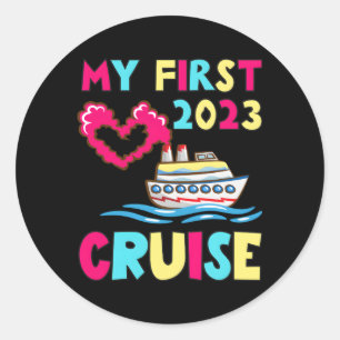Mijn eerste cruise 2023 peuter familie vakantie re ronde sticker