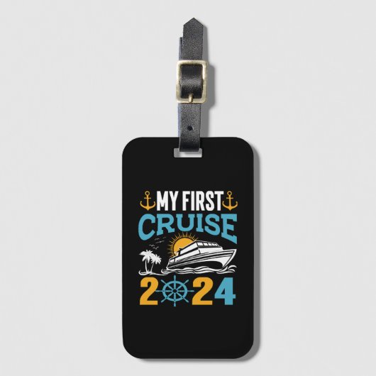Mijn eerste cruise 2024 bagagelabel (Voorkant (verticaal))