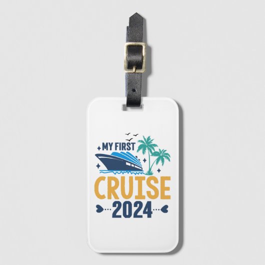 Mijn eerste cruise 2024 bagagelabel (Voorkant (verticaal))
