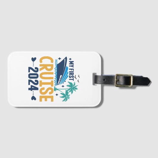Mijn eerste cruise 2024 bagagelabel (Voorkant (horizontaal))