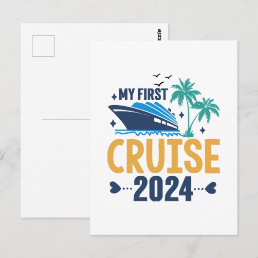 Mijn Eerste Cruise 2024 Briefkaart (Voorkant / Achterkant)