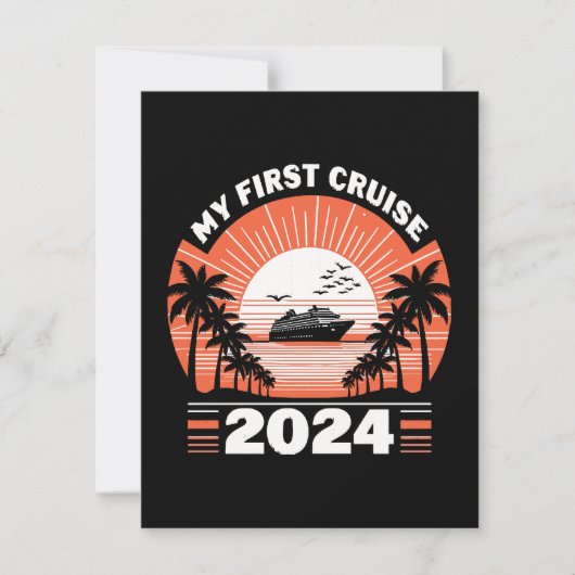 Mijn eerste cruise 2024 feestdagenkaart (Voorkant)