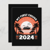 Mijn eerste cruise 2024 feestdagenkaart (Voorkant / Achterkant)