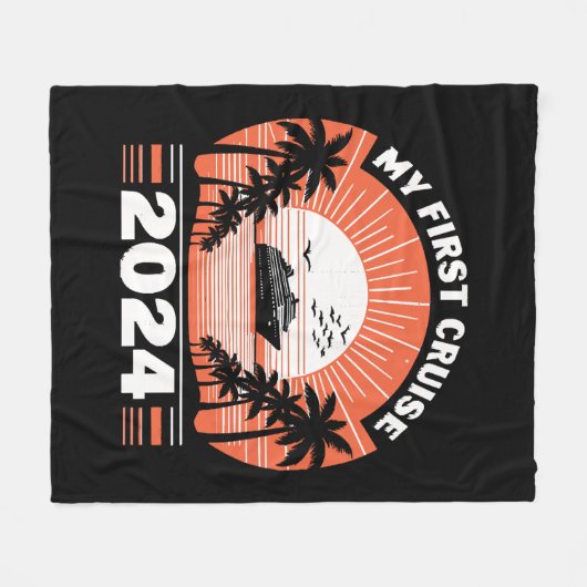 Mijn eerste cruise 2024 fleece deken (Voorkant (Horizontaal))