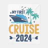 Mijn Eerste Cruise 2024 Fleece Deken (Voorkant)