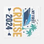 Mijn Eerste Cruise 2024 Fleece Deken (Voorkant (Horizontaal))