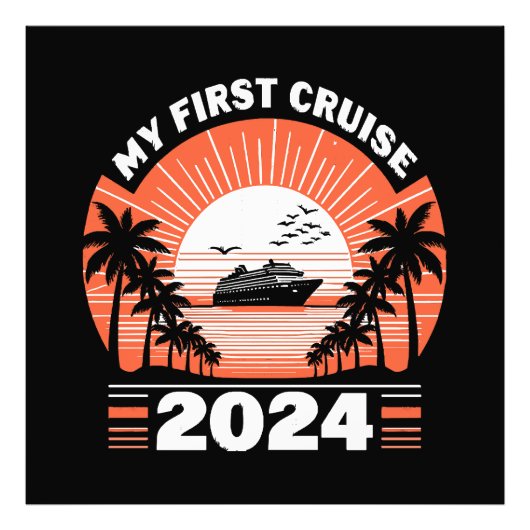 Mijn eerste cruise 2024 foto afdruk (Voorkant)