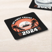 Mijn Eerste Cruise 2024 Kartonnen Onderzetters (Schuin)