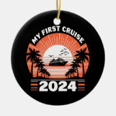 Mijn eerste cruise 2024 keramisch ornament (Voorkant)