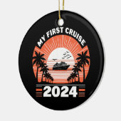 Mijn eerste cruise 2024 keramisch ornament (Links)