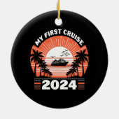 Mijn eerste cruise 2024 keramisch ornament (Achterkant)