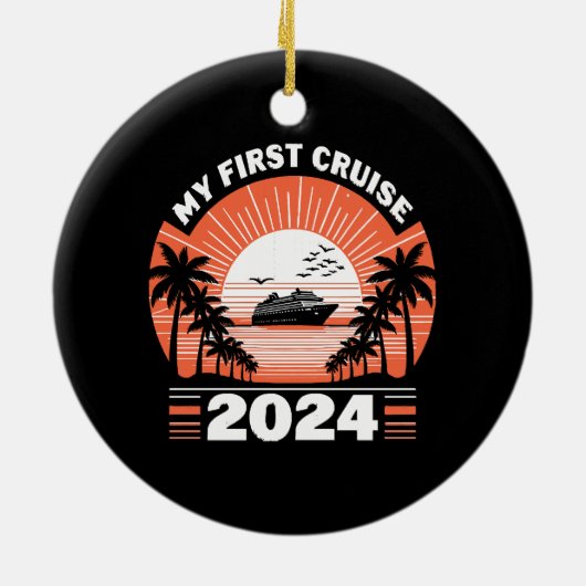 Mijn eerste cruise 2024 keramisch ornament (Achterkant)