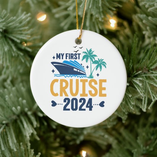 Mijn eerste cruise 2024 keramisch ornament (Boom)