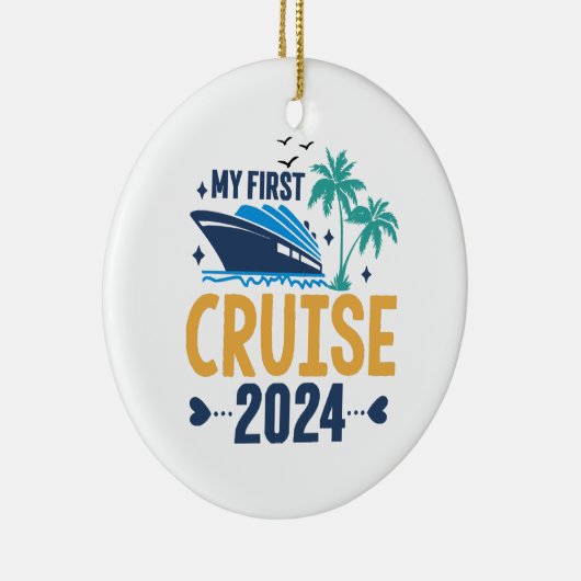 Mijn eerste cruise 2024 keramisch ornament (Rechts)