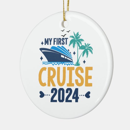 Mijn eerste cruise 2024 keramisch ornament (Links)