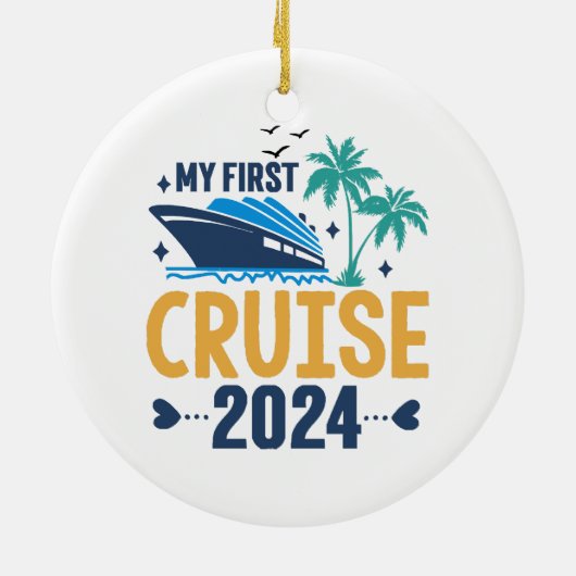 Mijn eerste cruise 2024 keramisch ornament (Achterkant)