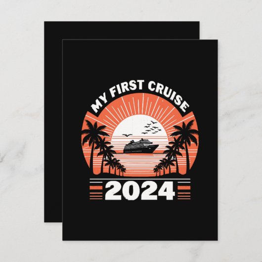 Mijn eerste cruise 2024 notitiekaartje (Voorkant / Achterkant)