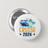 Mijn eerste cruise 2024 ronde button 5,7 cm (Voorkant /achterkant)