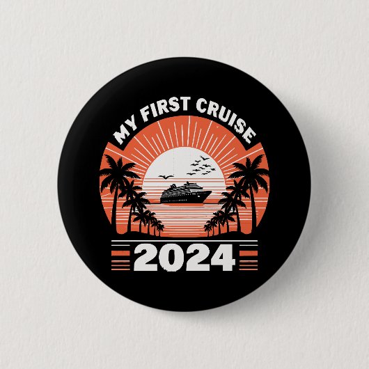 Mijn eerste cruise 2024 ronde button 5,7 cm (Voorkant)