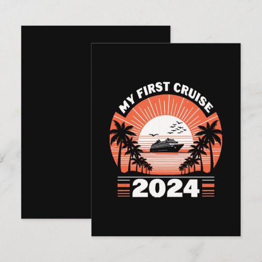 Mijn Eerste Cruise 2024 RSVP Kaartje (Voorkant / Achterkant)