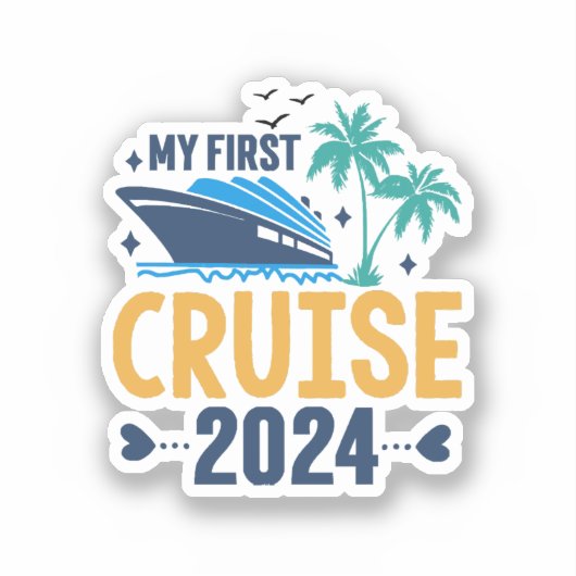 Mijn eerste cruise 2024 sticker (Voorkant)