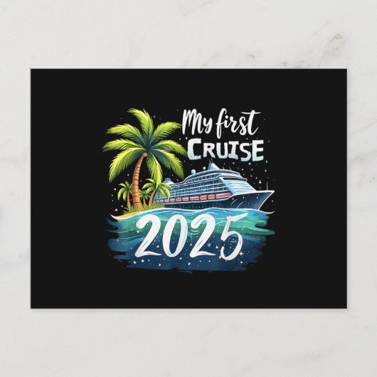 Mijn eerste cruise 2025 briefkaart (Voorkant)
