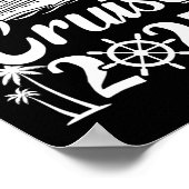 Mijn Eerste Cruise 2025 Familie Vakantie Bootreis  Poster (Hoek)