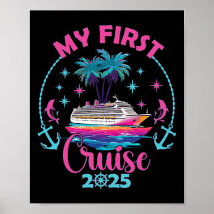 Mijn eerste cruise 2025 familie vakantie cruisesch poster