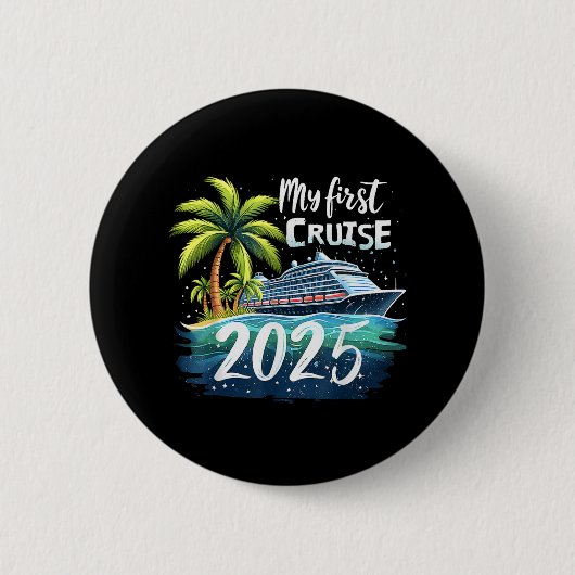 Mijn eerste cruise 2025 ronde button 5,7 cm (Voorkant)