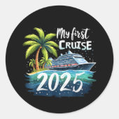 Mijn eerste cruise 2025 ronde sticker (Voorkant)