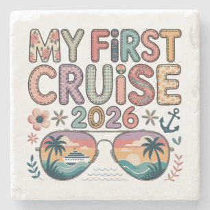 Mijn Eerste Cruise 2026, Eerste Cruise Vakantie Ca Stenen Onderzetter