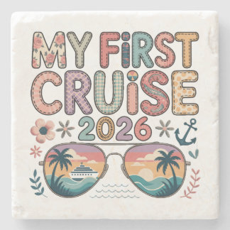 Mijn Eerste Cruise 2026, Eerste Cruise Vakantie Ca Stenen Onderzetter