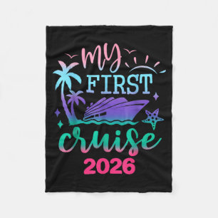 Mijn Eerste Cruise 2026 Gezinsvakantie Trip Schip  Fleece Deken