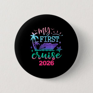 Mijn eerste cruise 2026 gezinsvakantie trip schip ronde button 5,7 cm