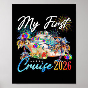 Mijn eerste cruise 2026 Grappige eerste keer cruis Poster