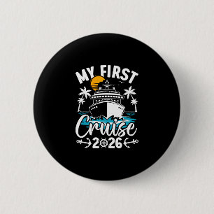 Mijn eerste cruise 2026 Schattige gezinsvakantie v Ronde Button 5,7 Cm