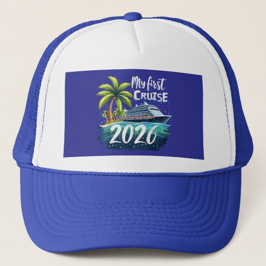 Mijn Eerste Cruise 2026 Trucker Pet (Voorkant)