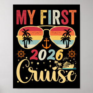 Mijn eerste cruise 2026 vakantie bijpassende famil poster