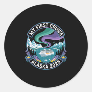 Mijn Eerste Cruise Alaska 2025 T-shirt Noorderlich Ronde Sticker