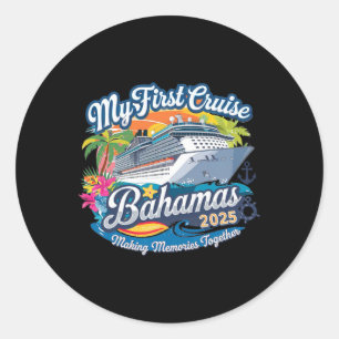 Mijn eerste cruise Bahama's 2025 Schattigee eerste Ronde Sticker