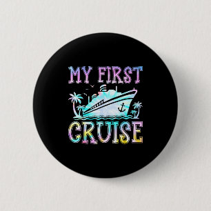 Mijn eerste cruise cruiseschip eerste keer cruise  ronde button 5,7 cm