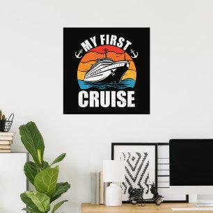 Mijn eerste cruise grappige familievakantie cruise poster