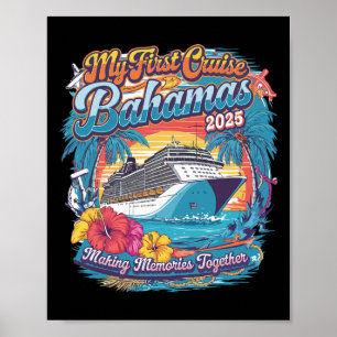 Mijn Eerste Cruise Hamas 2025 Familie Vakantie T-S Poster