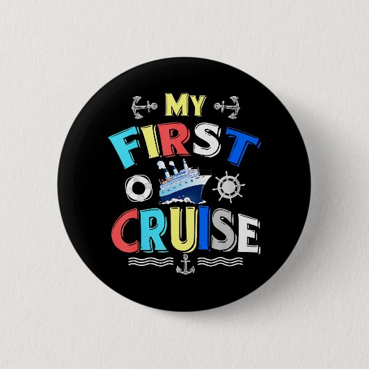 Mijn eerste cruise meisjes en jongens Rookie reizi Ronde Button 5,7 Cm (Voorkant)