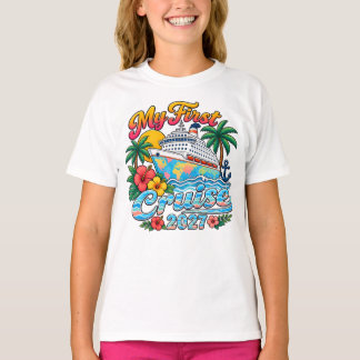Mijn Eerste Cruise T-Shirt, Gezinsvakantie Cruise  T-shirt