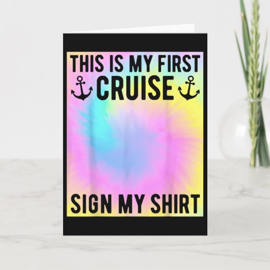 Mijn Eerste Cruise Teken Mijn Shirt Kids Tie Dye E Kaart (Voorkant)